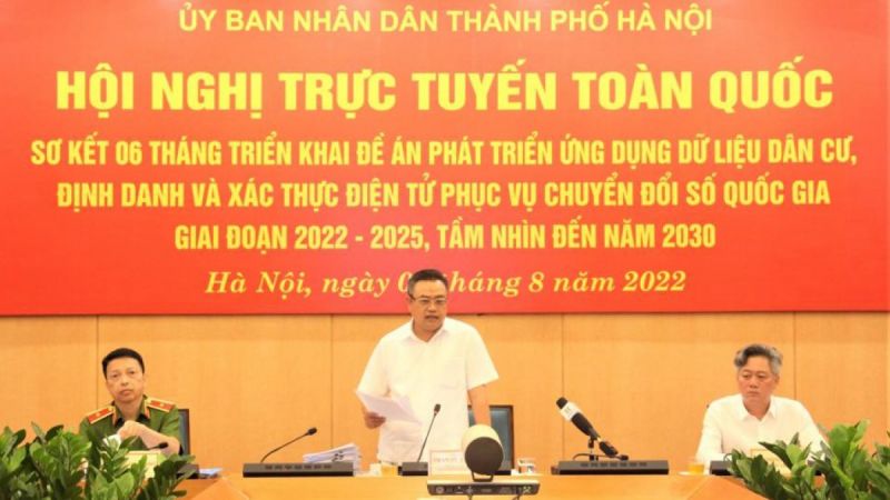 Hà Nội sơ kết Đề án phát triển ứng dụng dữ liệu dân cư, định danh và xác thực điện tử phục vụ chuyển đổi số quốc gia giai đoạn 2022-2025, tầm nhìn đến năm 2030.