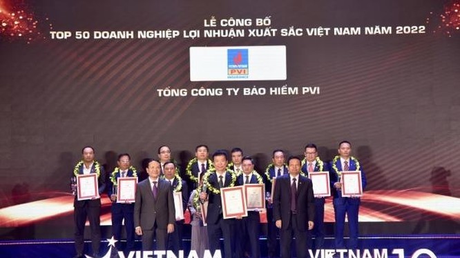 Bảo hiểm PVI đạt Top 50 doanh nghiệp lợi nhuận tốt nhất Việt Nam năm 2022