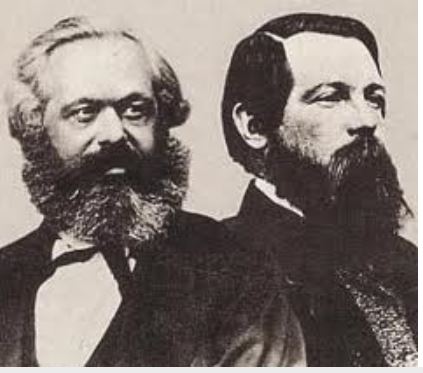 Karl Marx (trái) và Friedrich Engels. Ảnh tư liệu