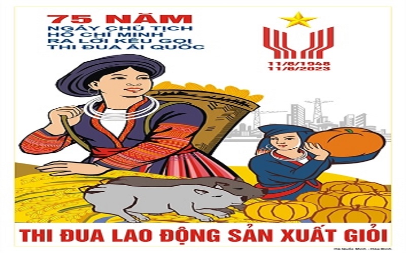 Tác phẩm tranh cổ động tham dự cuộc thi do Cục Văn hóa cơ sở phát động
