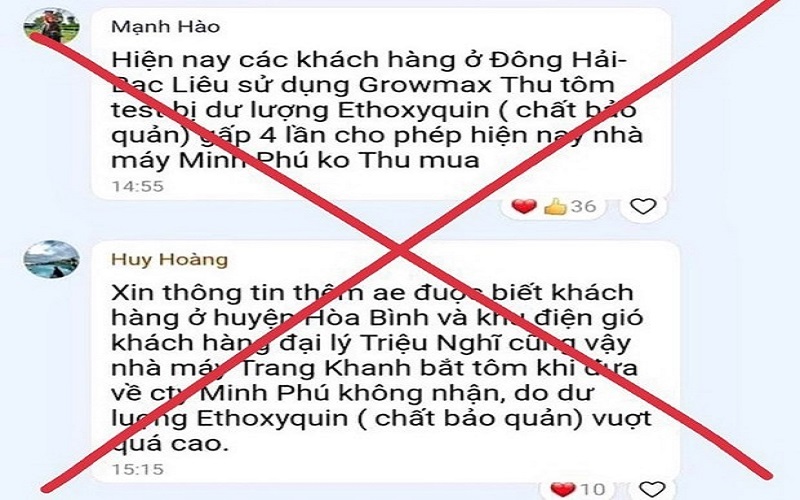 Nội dung thông tin sai sự thật.