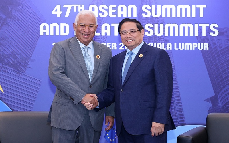 Thủ tướng Chính phủ Phạm Minh Chính có cuộc gặp với Chủ tịch Hội đồng châu Âu Antonio Costa - Ảnh: VGP/Nhật Bắc Thủ tướng Chính phủ Phạm Minh Chính có cuộc gặp với Chủ tịch Hội đồng châu Âu Antonio Costa - Ảnh: VGP/Nhật Bắc