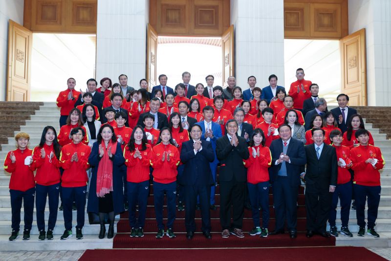 Thủ tướng Phạm Minh Chính: 'Những cô gái kim cương' đã làm nên chiến thắng mang ý nghĩa sâu sắc, truyền cảm hứng