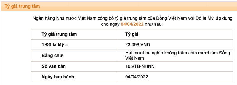 Cập nhật tỷ giá ngoại tệ, tỷ giá USD, tỷ giá hối đoái chốt phiên 5.4