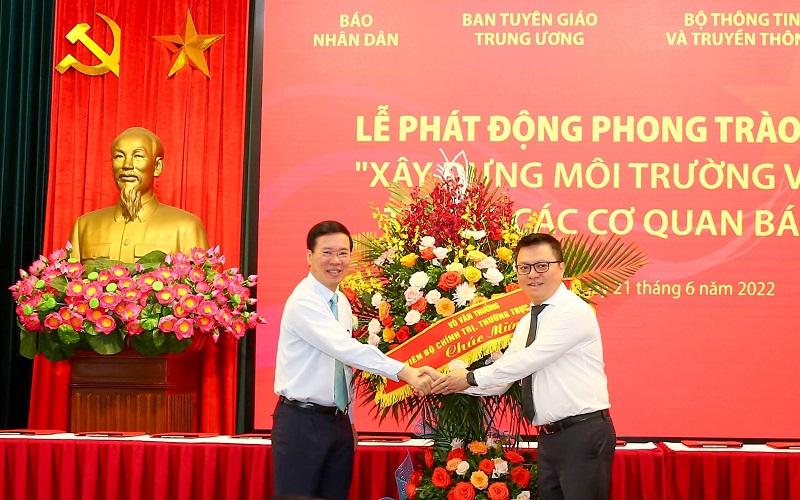 Lễ phát động phong trào thi đua “Xây dựng môi trường văn hóa trong các cơ quan báo chí”