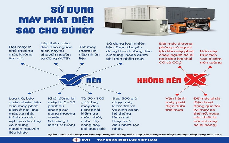 Sử dụng máy phát điện như nào để đảm bảo an toàn?