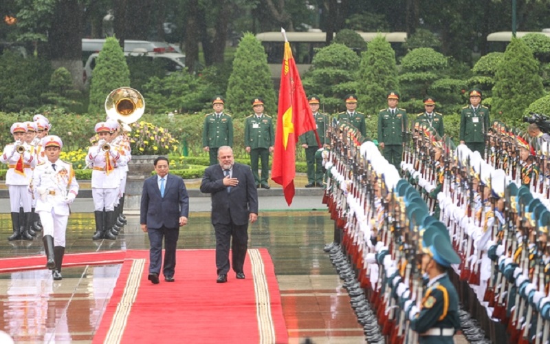 Chùm ảnh: Thủ tướng Phạm Minh Chính đón, hội đàm với Thủ tướng Cộng hòa Cuba