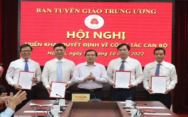 Ban Tuyên giáo Trung ương công bố quyết định bổ nhiệm nhân sự mới