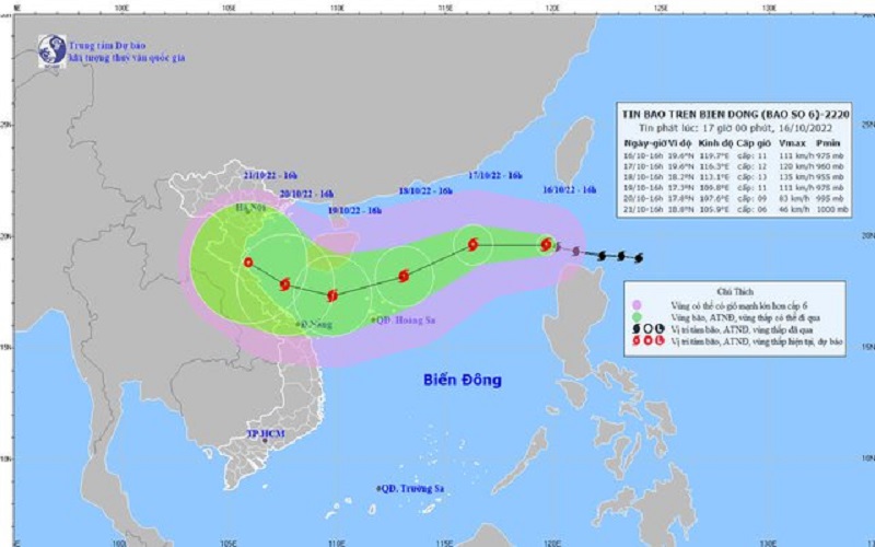 CẬP NHẬT: TIN BÃO SỐ 6 (BÃO NESAT) VÀ NHỮNG CHỈ ĐẠO ỨNG PHÓ