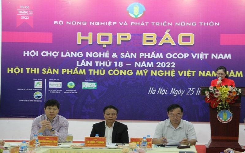 Họp báo thông tin về Hội chợ Làng nghề và sản phẩm OCOP Việt Nam lần thứ 18