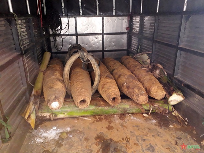 Quảng Ngãi hủy nổ thành công 5 quả bom loại 500 cân Anh