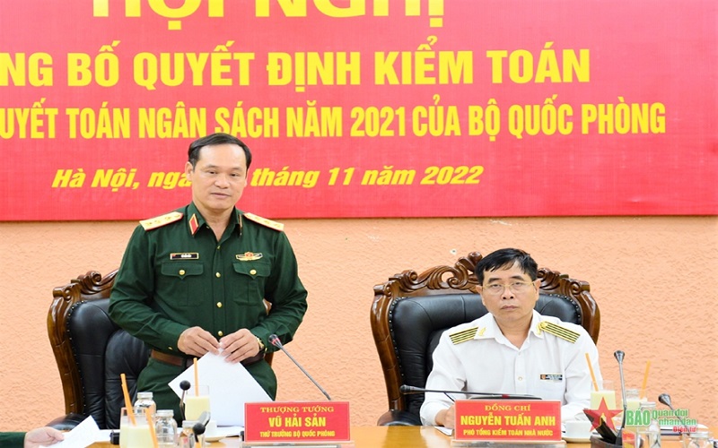 Công bố quyết định kiểm toán Báo cáo quyết toán ngân sách năm 2021 của Bộ Quốc phòng