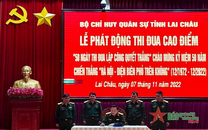 Bộ CHQS tỉnh Lai Châu phát động đợt thi đua kỷ niệm 50 năm Chiến thắng “Hà Nội - Điện Biên Phủ trên không”