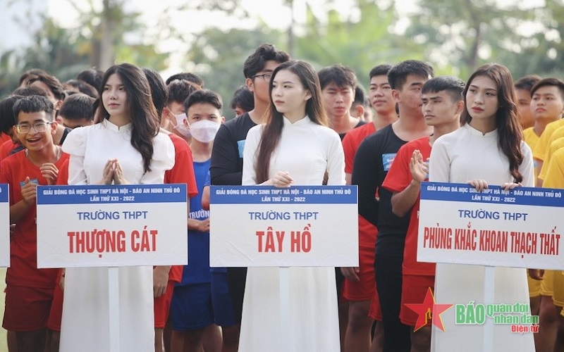 Khai mạc Giải bóng đá học sinh Trung học phổ thông Hà Nội 2022