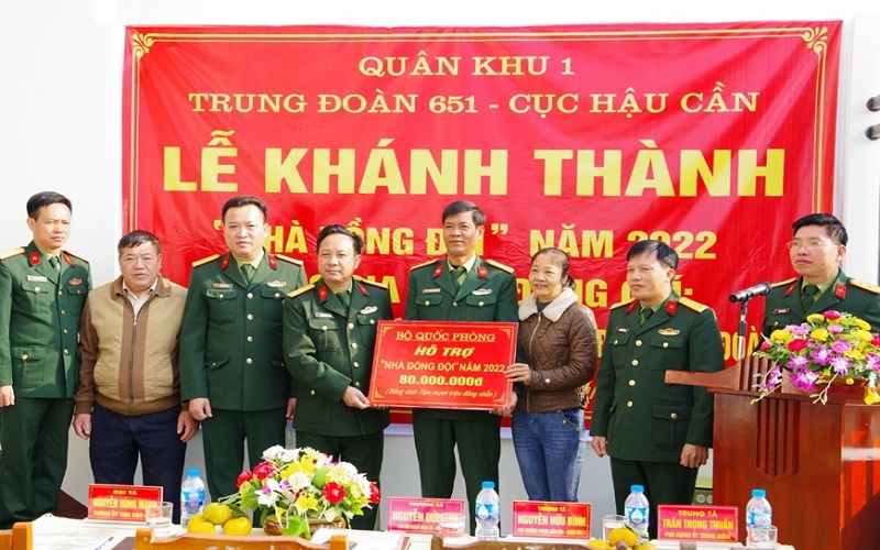 Cục Hậu cần Quân khu 1 bàn giao “Nhà Đồng đội”