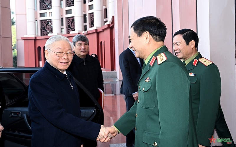 Tổng Bí thư Nguyễn Phú Trọng: Chú trọng xây dựng Quân đội vững mạnh về chính trị, hoàn thành thắng lợi mọi nhiệm vụ được giao