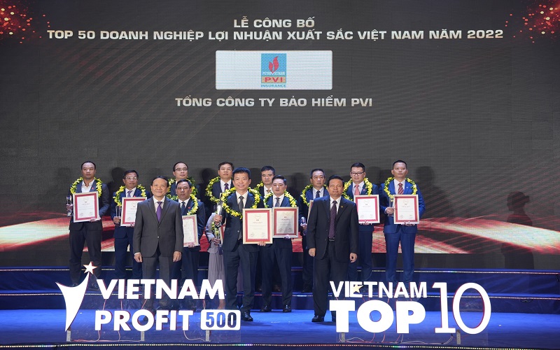 BẢO HIỂM PVI LẦN THỨ HAI LIÊN TIẾP ĐƯỢC VINH DANH TOP 50 DOANH NGHIỆP LỢI NHUẬN TỐT NHẤT VIỆT NAM