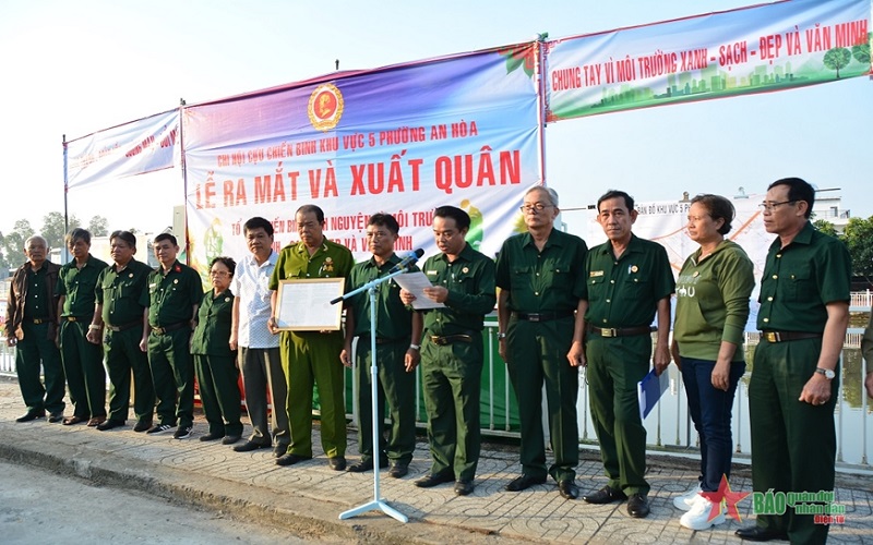 Thành phố Cần Thơ tổ chức Lễ ra mắt mô hình “Tổ Cựu chiến binh tình nguyện vì môi trường”