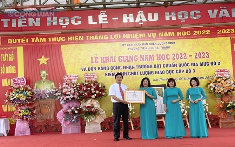 Hải Phòng cấp Bằng công nhận đạt chuẩn quốc gia đối với 06 trường học