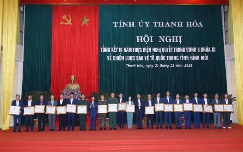 Thanh Hóa tổng kết 10 năm thực hiện Nghị quyết Trung ương 8 khóa XI về Chiến lược bảo vệ Tổ quốc trong tình hình mới