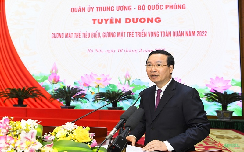 Chủ tịch nước Võ Văn Thưởng: Thanh niên Quân đội phải có “Khát vọng đẹp - Trách nhiệm cao - Học tập tốt - Hành động giỏi - Đoàn kết tốt - Kỷ luật nghi