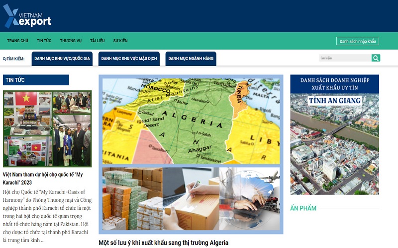 Cổng thông tin Vietnamexport: Địa chỉ tin cậy, uy tín của doanh nghiệp kết nối với thị trường nước ngoài