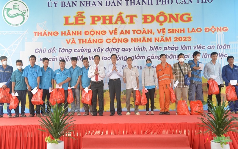 Cần Thơ phát động Tháng hành động về an toàn vệ sinh lao động và Tháng Công nhân năm 2023