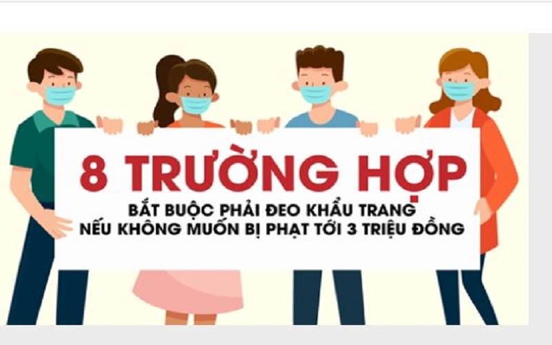 8 trường hợp bắt buộc phải đeo khẩu trang nếu không muốn bị phạt tiền