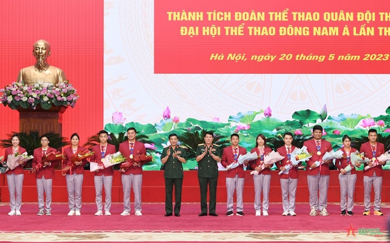 Bộ Quốc phòng tuyên dương thành tích Đoàn thể thao Quân đội tham gia SEA Games 32