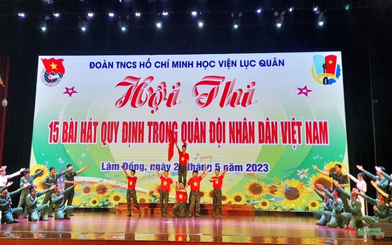 Học viện Lục quân tổ chức Hội thi 15 bài hát quy định trong Quân đội nhân dân Việt Nam