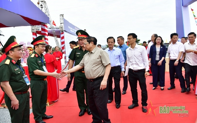 Thủ tướng Phạm Minh Chính dự Lễ khởi công dự án xây dựng đường cao tốc Châu Đốc - Cần Thơ - Sóc Trăng