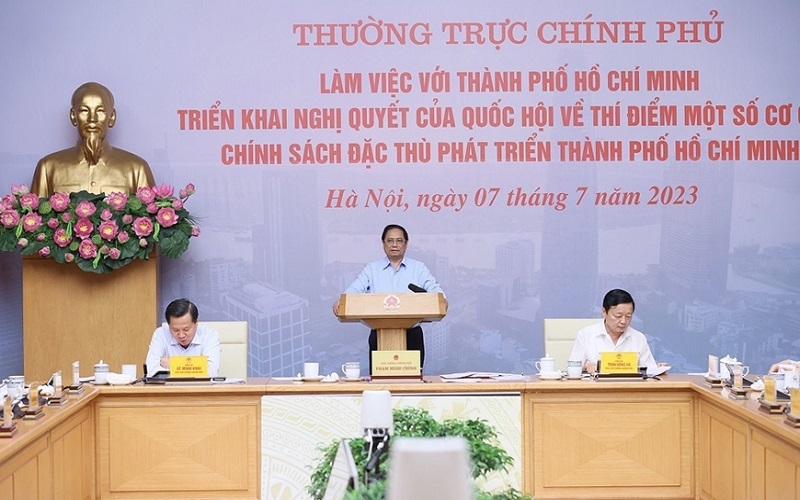 Thủ tướng Phạm Minh Chính: Chậm nhất ngày 15-8 phải hoàn thành hướng dẫn chính sách đặc thù cho TP Hồ Chí Minh