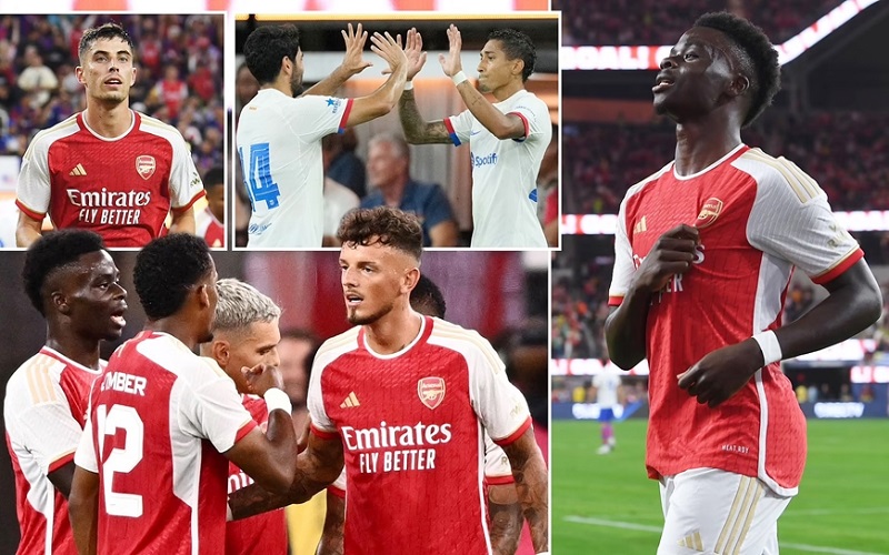 Kết quả giao hữu bóng đá hè 2023: Arsenal và Barca tạo “mưa bàn thắng”