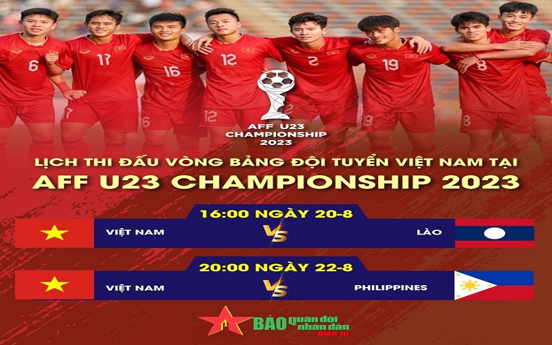 Lịch thi đấu của U23 Việt Nam tại Giải U23 Đông Nam Á 2023