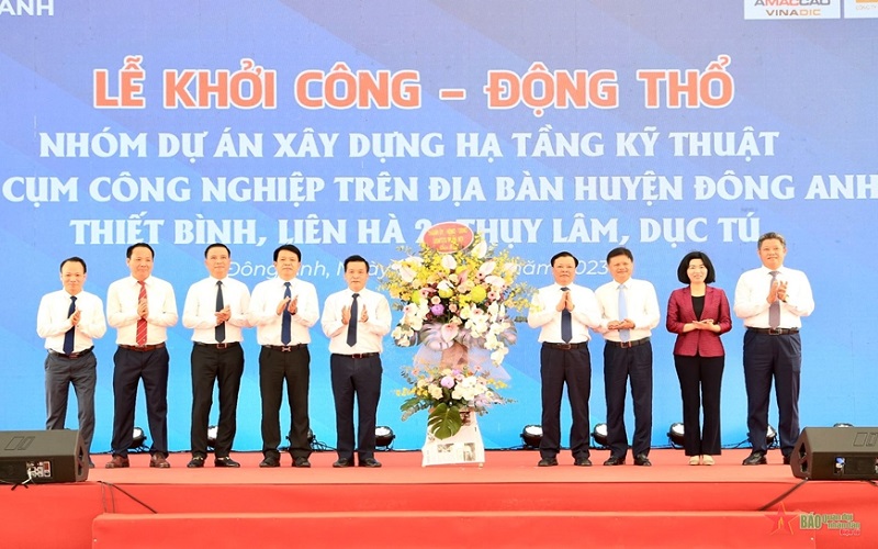 Hà Nội: Khởi công - động thổ 4 cụm công nghiệp tại huyện Đông Anh