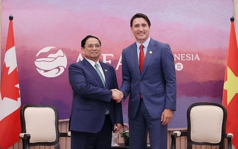 Thủ tướng Chính phủ Phạm Minh Chính gặp Thủ tướng Canada Justin Trudeau