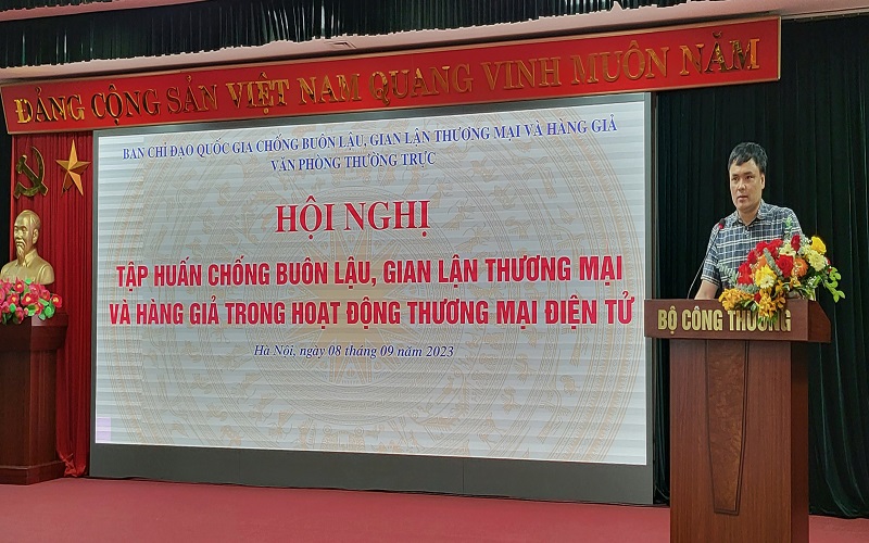 Hội nghị tập huấn công tác chống buôn lậu, gian lận thương mại và hàng giả trong hoạt động thương mại điện tử cho Ban Chỉ đạo 389 của 15 tỉnh thành