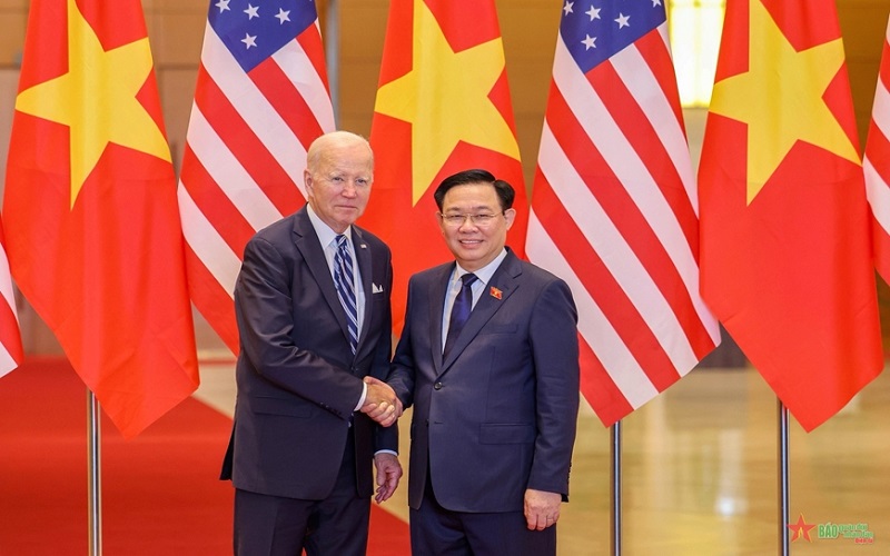 Chủ tịch Quốc hội Vương Đình Huệ hội kiến Tổng thống Hoa Kỳ Joe Biden