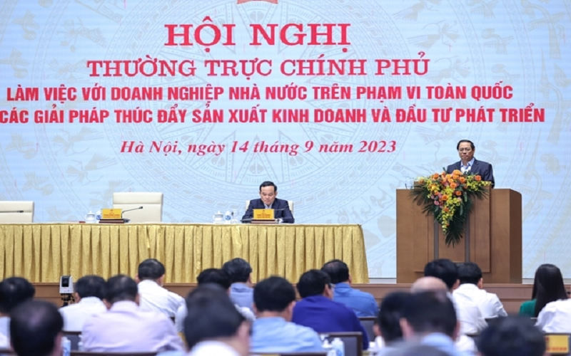 Thủ tướng Chính phủ Phạm Minh Chính chủ trì hội nghị làm việc với doanh nghiệp Nhà nước trên phạm vi toàn quốc