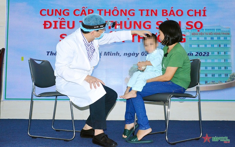 Điều trị thành công ca bệnh bị thủng sàn sọ ở trẻ em