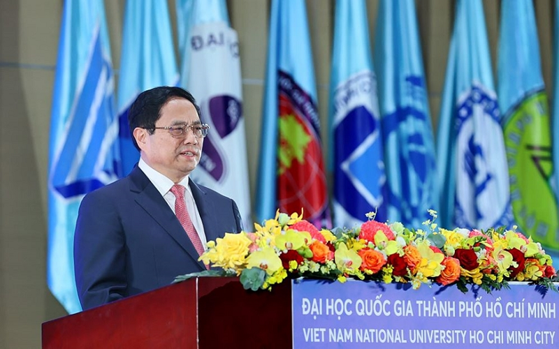 Thủ tướng Chính phủ Phạm Minh Chính làm việc với Đại học Quốc gia Thành phố Hồ Chí Minh