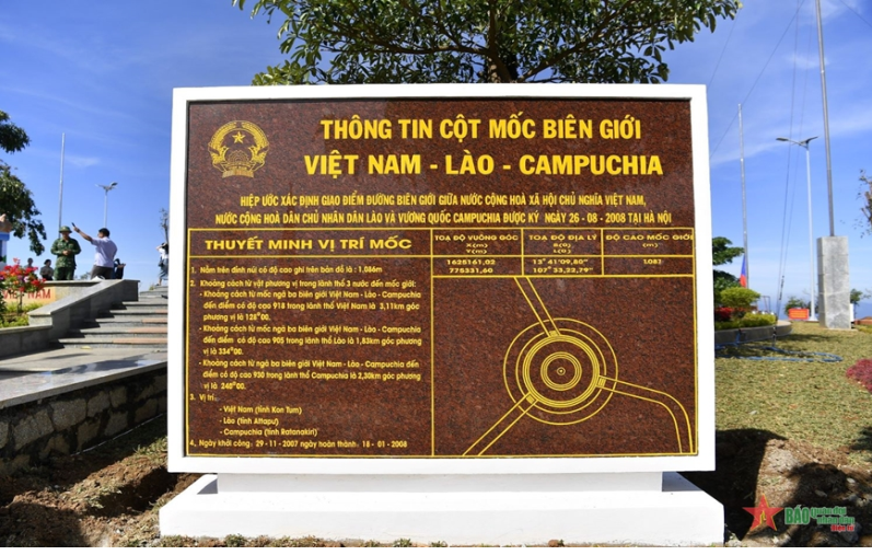 Cột mốc ba biên: Giao điểm của lòng tin, tình đoàn kết hữu nghị Việt Nam - Lào - Campuchia