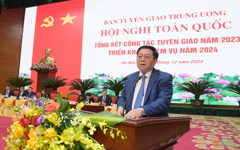 Hội nghị toàn quốc tổng kết công tác tuyên giáo năm 2023, triển khai nhiệm vụ năm 2024