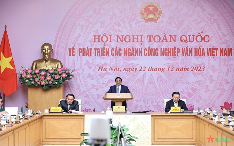 Thủ tướng Phạm Minh Chính chủ trì Hội nghị toàn quốc về phát triển các ngành công nghiệp văn hóa