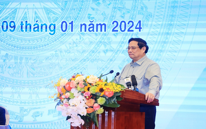 Thủ tướng Phạm Minh Chính dự hội nghị triển khai kế hoạch năm 2024 của Tổng công ty Đường sắt Việt Nam