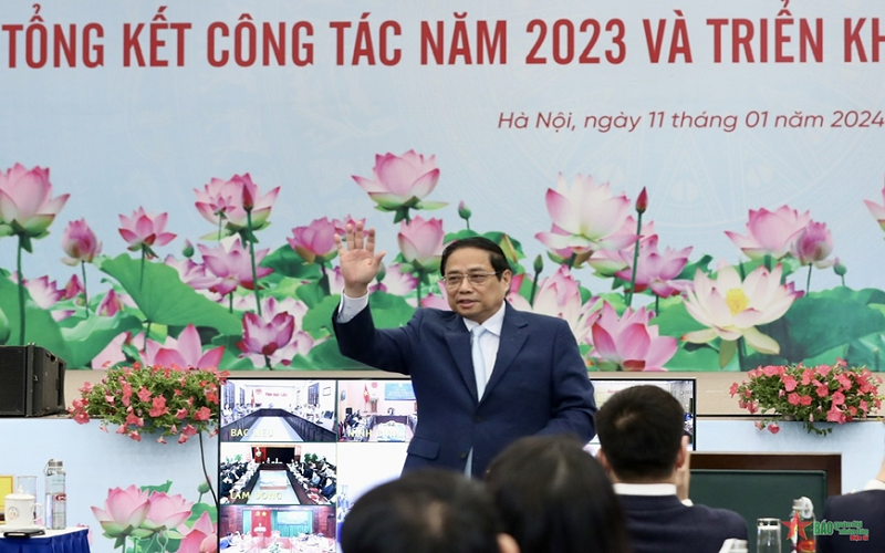 Thủ tướng Chính phủ Phạm Minh Chính dự hội nghị triển khai nhiệm vụ năm 2024 của Bộ Kế hoạch và Đầu tư