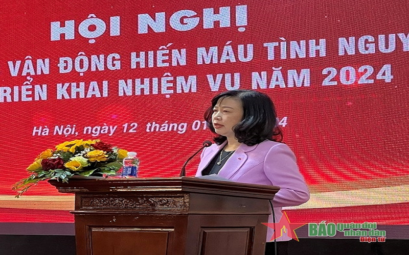 Năm 2024: Phấn đấu, tiếp nhận khoảng 1,6 triệu đơn vị máu hiến