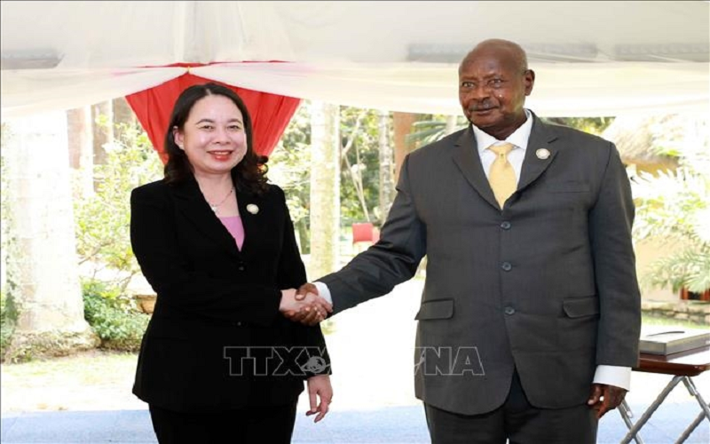 Phó chủ tịch nước Võ Thị Ánh Xuân hội kiến Tổng thống Uganda Yoweri Museveni