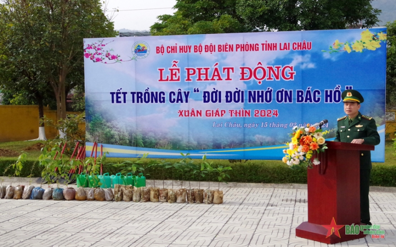 Bộ đội Biên phòng tỉnh Lai Châu phát động Tết trồng cây “Đời đời nhớ ơn Bác Hồ”