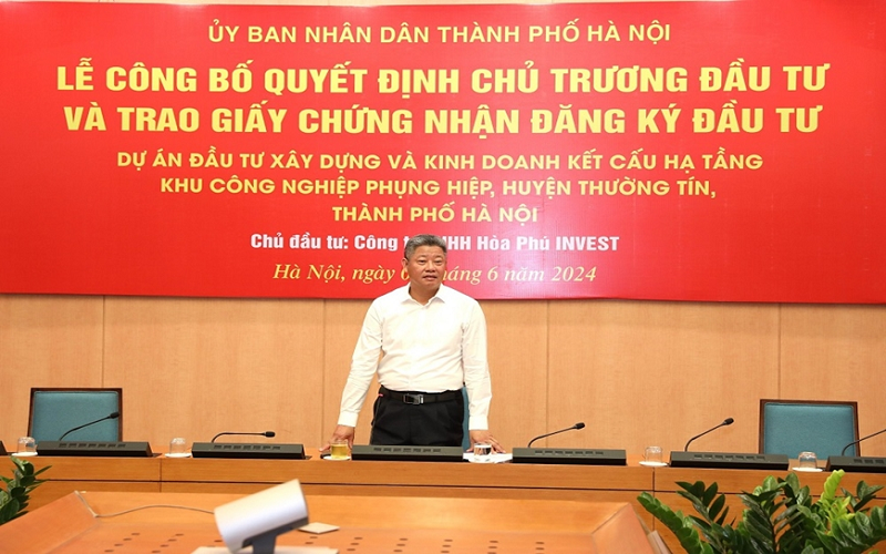 Hà Nội: Dự án Khu công nghiệp Phụng Hiệp có tổng mức đầu tư gần 3.000 tỷ đồng